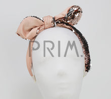 Load image into Gallery viewer, SEQUIN AND SATIN BOW HEADBAND