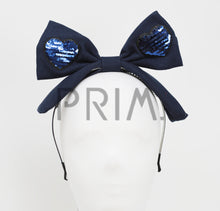Load image into Gallery viewer, TWO WAY SEQUIN HEART BOW HEADBAND