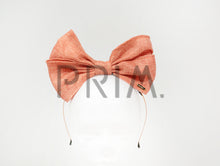 Load image into Gallery viewer, LINEN STANDING BOW HEADBAND