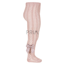 Load image into Gallery viewer, CONDOR CROCHET TIGHTS GROSGRAIN BOW