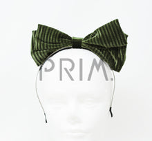 Load image into Gallery viewer, VELVET RIBBED BOW HEADBAND