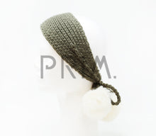 Load image into Gallery viewer, SOLID KNIT POM POM EAR WARMER TAILS