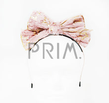 Load image into Gallery viewer, FUR BOW WITH FOIL STARS HEADBAND