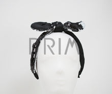 Load image into Gallery viewer, SEQUIN AND SATIN BOW HEADBAND