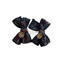 Load image into Gallery viewer, HALO ELSIE PRINTED CORDUROY DOUBLE BOW CLIP
