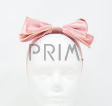 Load image into Gallery viewer, METALLIC EDGED VELVET POP UP BOW BABY BAND