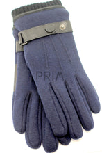 Load image into Gallery viewer, RIBBED KNITTED CUFF LEATHER STRAP GLOVE
