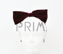Load image into Gallery viewer, VELVET RIBBED BOW HEADBAND