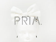 Load image into Gallery viewer, LINEN STANDING BOW HEADBAND