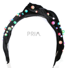 Load image into Gallery viewer, VELVET KNOT PEARLS HEADBAND