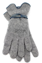 Load image into Gallery viewer, ANGORA KNITTED LEATHER RIBBON GLOVE