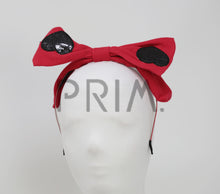 Load image into Gallery viewer, TWO WAY SEQUIN HEART BOW HEADBAND