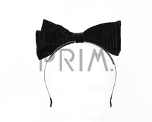 Load image into Gallery viewer, VELVET RIBBED BOW HEADBAND