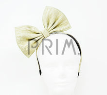 Load image into Gallery viewer, RIBBED SHIMMER BOW HEADBAND