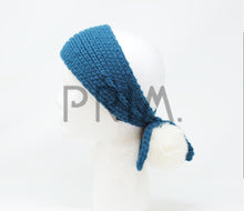 Load image into Gallery viewer, SOLID KNIT POM POM EAR WARMER TAILS