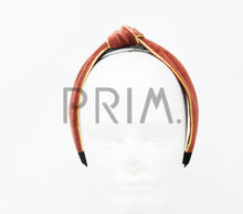 Load image into Gallery viewer, VELVET WITH METALLIC TRIM KNOT HEADBAND