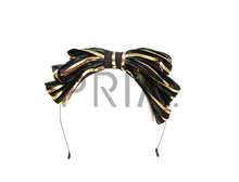 Load image into Gallery viewer, STRIPED GOLD BOW HEADBAND