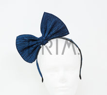 Load image into Gallery viewer, RIBBED SHIMMER BOW HEADBAND