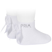 Load image into Gallery viewer, MOSS STITCH SOCK WITH BOW