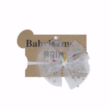 Load image into Gallery viewer, TULLE BOW PEARLS BABY BAND