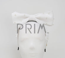 Load image into Gallery viewer, POP UP BOW WITH SCATTERED PEARLS HEADBAND