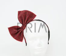 Load image into Gallery viewer, RIBBED SHIMMER BOW HEADBAND