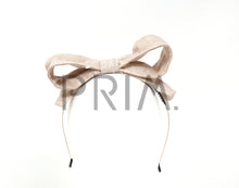Load image into Gallery viewer, LINEN LOOK WIRE BOW HEADBAND