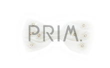 Load image into Gallery viewer, VELOUR BOW WITH METALLIC FLOWERS CLIP