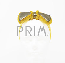 Load image into Gallery viewer, METALLIC FUR BOW BABY HEADBAND