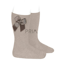 Load image into Gallery viewer, KNEE SOCK WITH GROSGRAIN BOW