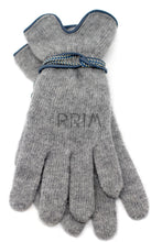 Load image into Gallery viewer, ANGORA KNITTED LEATHER RIBBON GLOVE
