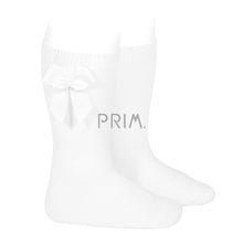 Load image into Gallery viewer, KNEE SOCK WITH GROSGRAIN BOW