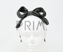Load image into Gallery viewer, METALLIC SUEDE WIRE BOW HEADBAND
