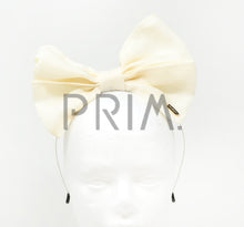 Load image into Gallery viewer, LINEN STANDING BOW HEADBAND