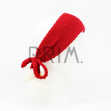 Load image into Gallery viewer, SOLID KNIT POM POM EAR WARMER TAILS