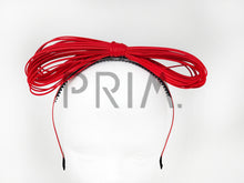 Load image into Gallery viewer, LEATHER LOOPY BOW HEADBAND