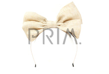 Load image into Gallery viewer, LINEN STANDING BOW HEADBAND