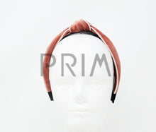 Load image into Gallery viewer, VELVET WITH METALLIC TRIM KNOT HEADBAND