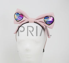 Load image into Gallery viewer, TWO WAY SEQUIN HEART BOW HEADBAND