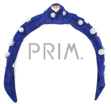 Load image into Gallery viewer, VELVET KNOT WITH PEARLS