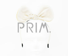 Load image into Gallery viewer, VELVET WITH METALLIC TRIM BOW HEADBAND