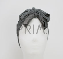 Load image into Gallery viewer, METALLIC RIBBED BOW BABY HEADBAND