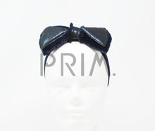 Load image into Gallery viewer, METALLIC FUR BOW BABY HEADBAND