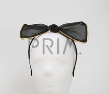 Load image into Gallery viewer, METALLIC TRIM BOW HEADBAND