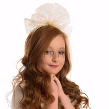 Load image into Gallery viewer, SPARKLY STIFF TULLE BOW HEADBAND