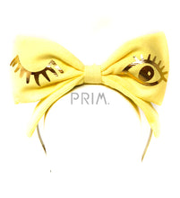 Load image into Gallery viewer, RIBBED BOW HEADBAND WITH FOIL WINK
