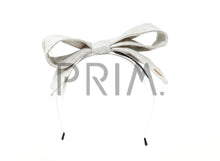 Load image into Gallery viewer, LINEN LOOK WIRE BOW HEADBAND
