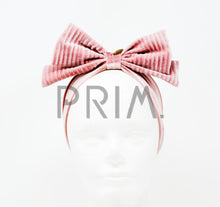 Load image into Gallery viewer, VELVET RIBBED BOW BABY HEADBAND