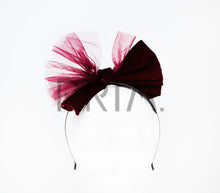 Load image into Gallery viewer, VELVET TULLE BOW HEADBAND