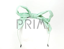 Load image into Gallery viewer, LINEN LOOK WIRE BOW HEADBAND